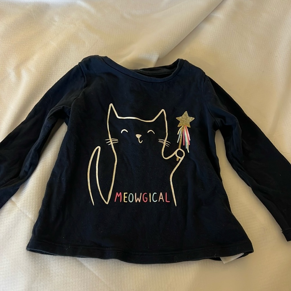Baby Gap 2T “Meowgical” Long Sleeve 100% Cotton Shirt